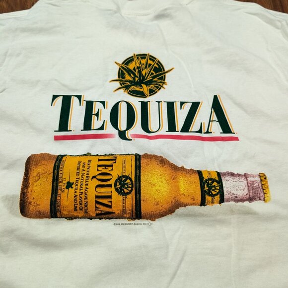 Vintage 90s Tequiza Anheuser-Busch Two Sided Graphic Promo Defunct Beer Shirt XL - Picture 5 of 12